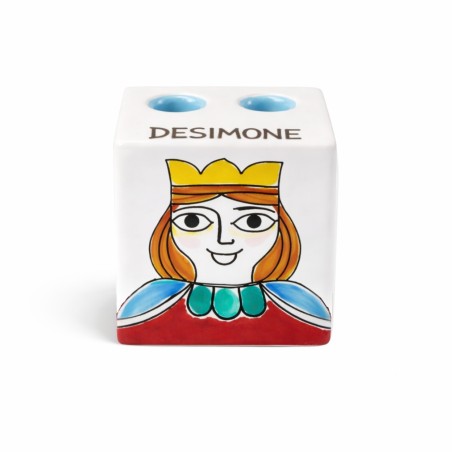 Cubo Portamatite Folk Regina Ceramiche siciliane De Simone Cubo Portamatite Folk Regina Ceramiche siciliane De Simone